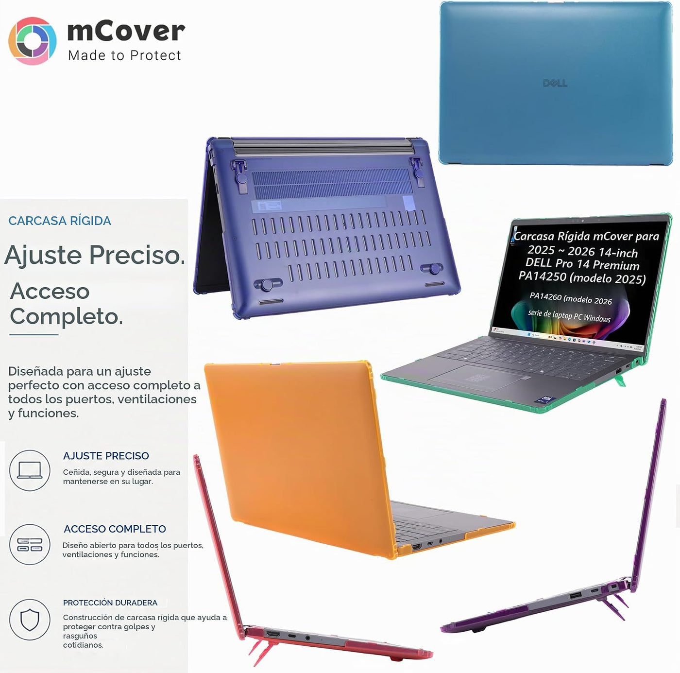 mCover Funda solo compatible con PC Dell Pro 14 Premium PA14250 (20...