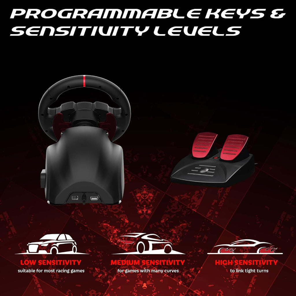 SUBSONIC Racing 220RS RGB Interruptor de Volante Gaming 2 PS4 Xbox y PC