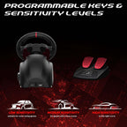 SUBSONIC Racing 220RS RGB Interruptor de Volante Gaming 2 PS4 Xbox y PC