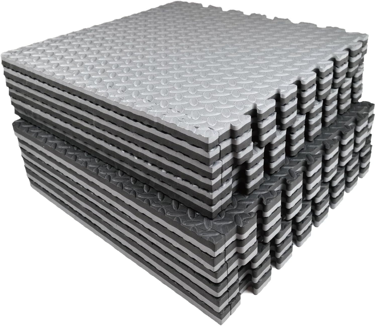 AIRHOP Alfombrillas de espuma EVA de alta densidad mejoradas de 0.79 pulgadas, extra gruesas, 48 pies cuadrados, 12 piezas grandes entrelazadas (24 x 24 pulgadas) para gimnasio en casa