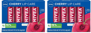 NIVEA Cherry Lip Care, paquete de bálsamo labial teñido de rubí con...
