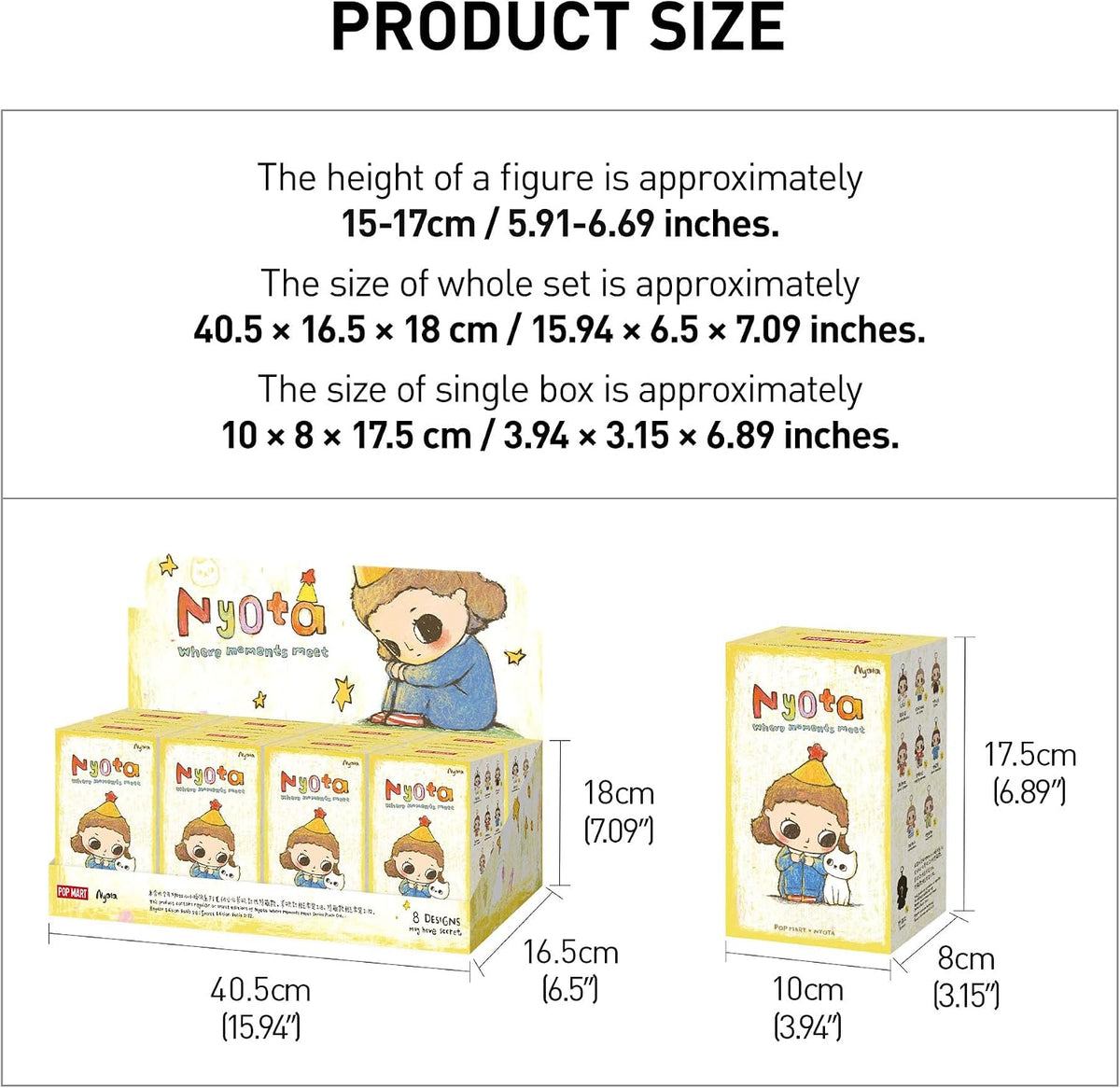 POP MART Nyota Where Moments Meet Series - Muñeco de peluche, caja ciega, llavero, Caja individual