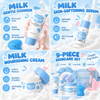 Juego de cuidado de la piel con leche para niños y adolescentes