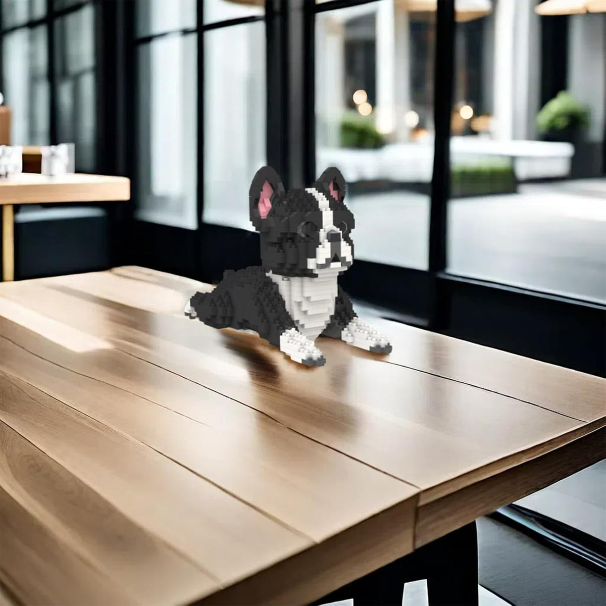 Larcele Bloques de construcción para perros Micro Mini ladrillos de juguete de construcción de mascotas, 812 piezas KLJM-02 (Boston Terrier)