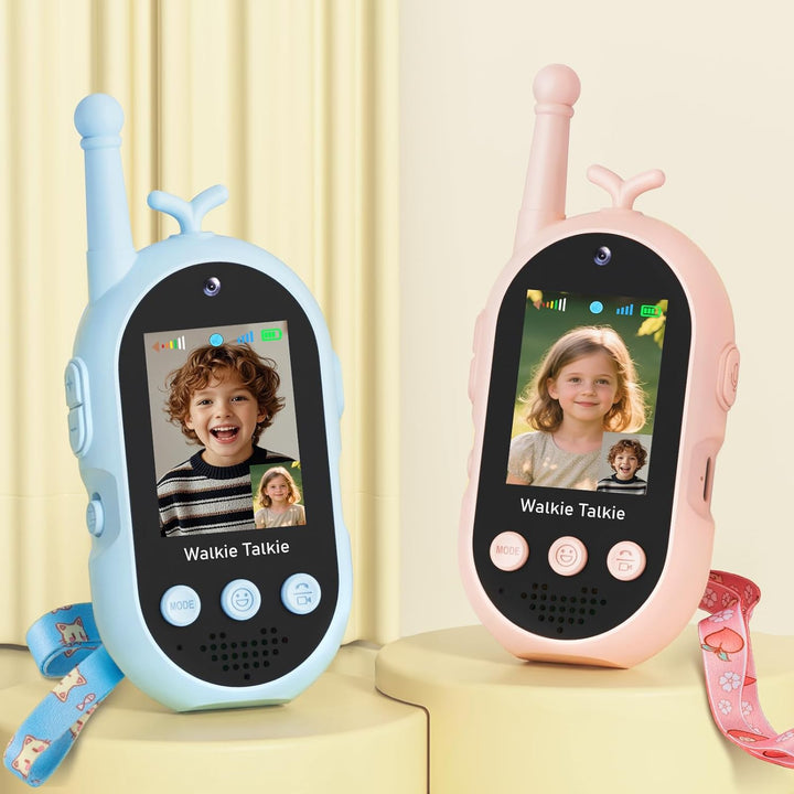 Walkie Talkie para niños con video: paquete de 2 juguetes recargabl...