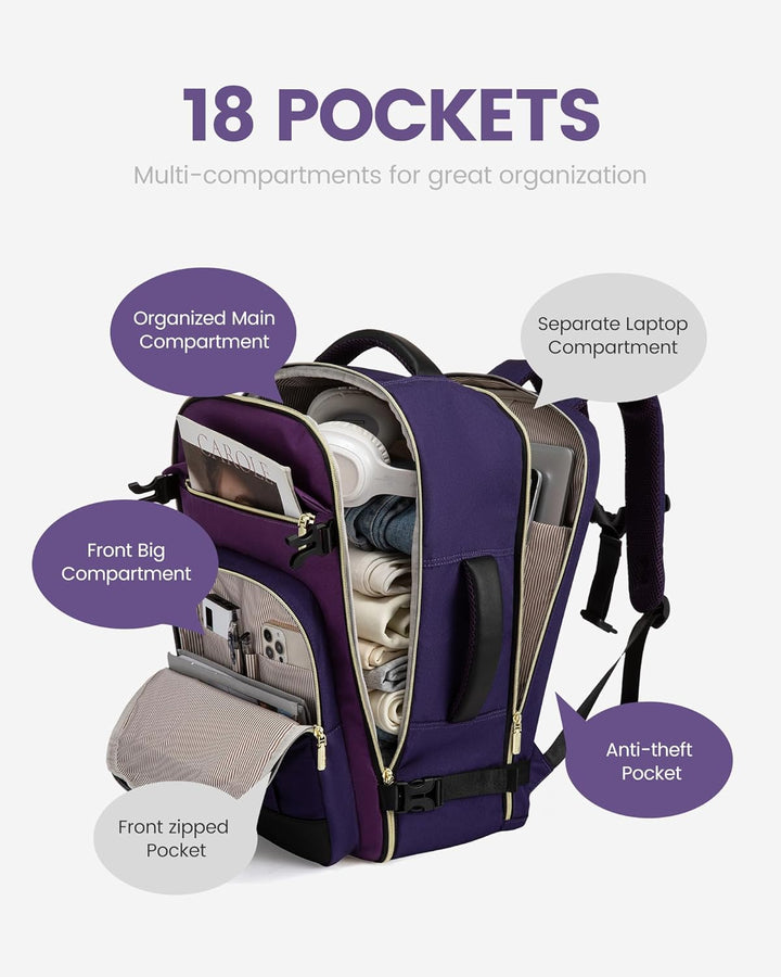 LOVEVOOK Mochila de viaje para mujeres y hombres, mochila de mano y...