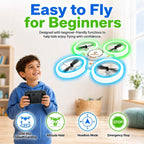 Drone para niños Luz LED RC Quadcopter Hélice Protección Completa Fácil