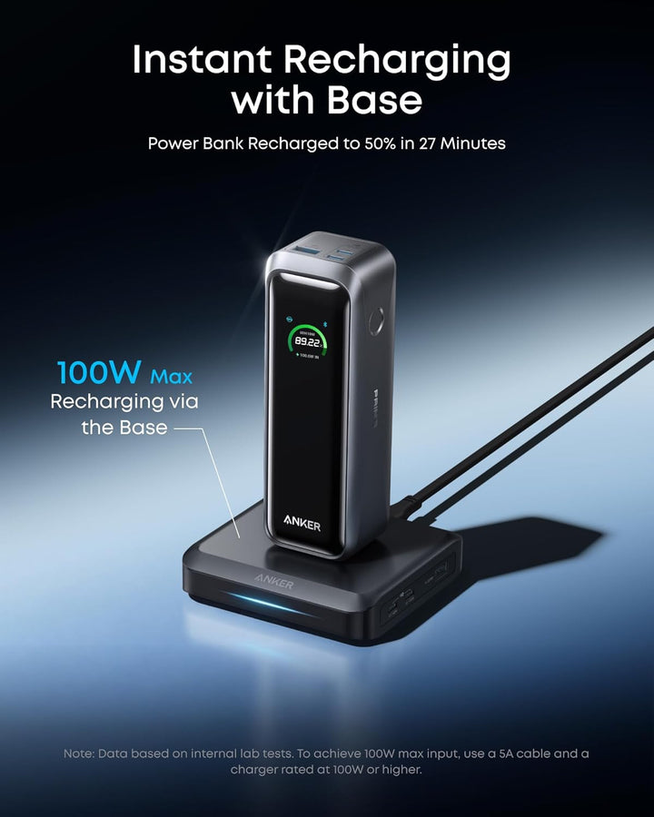 Anker Banco de energía Prime y base de carga, cargador portátil máx...