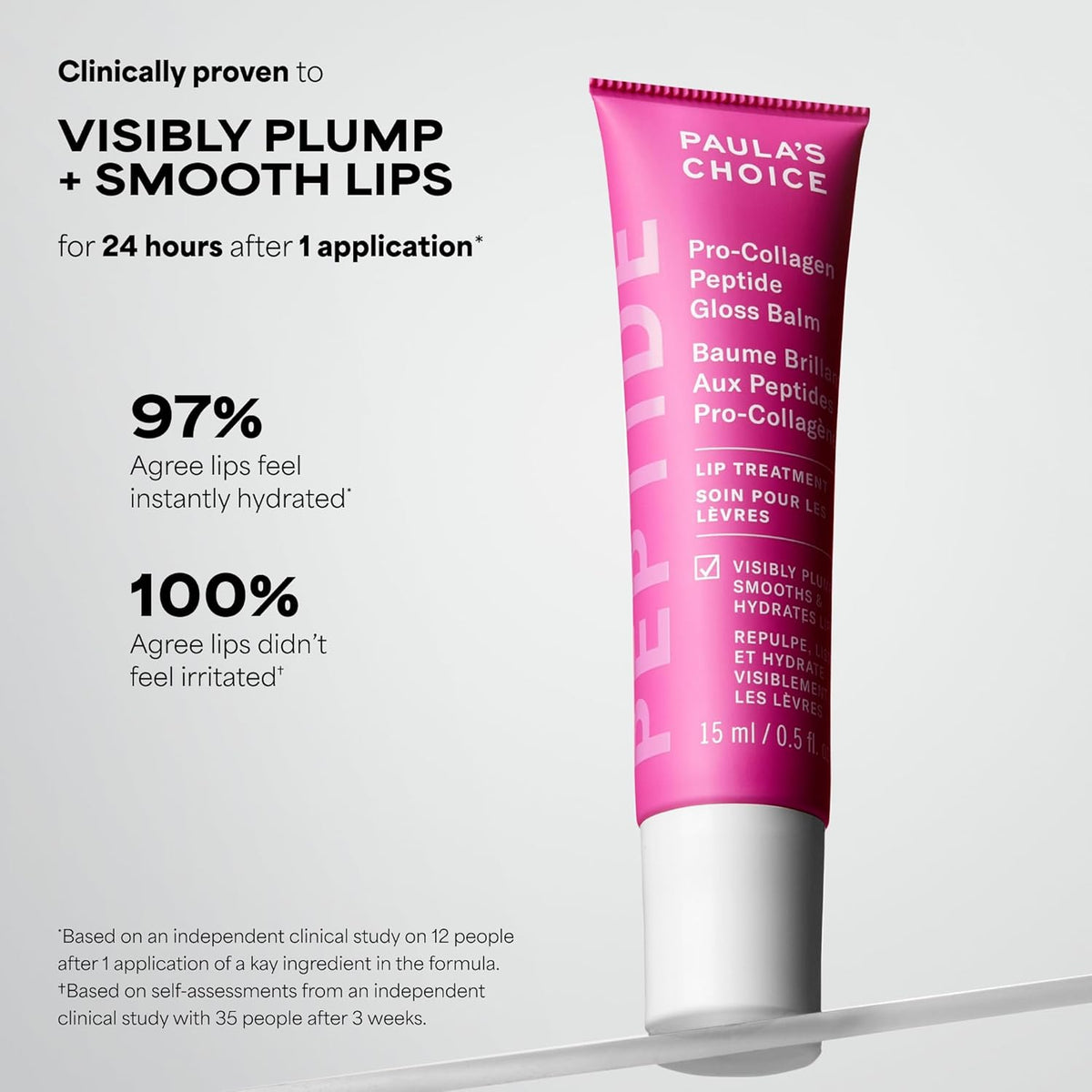 Paula's Choice Pro-Collagen Peptide Gloss Lip Balm, hidrata y s...
