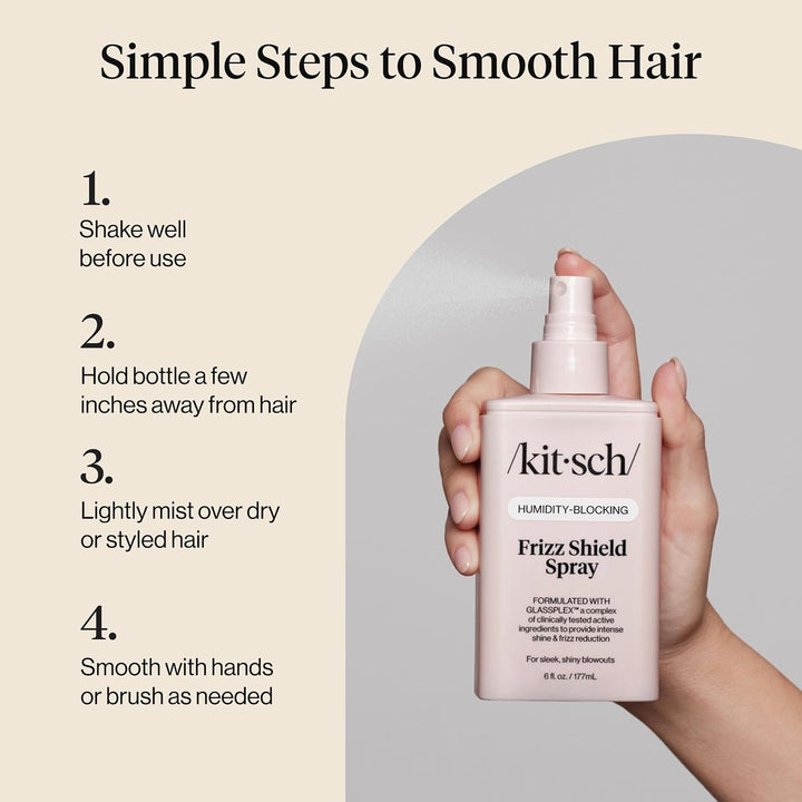 Kitsch Frizz Shield - Spray para el cabello con control de encrespa...