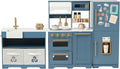 Teamson Kids Little Chef Atlanta Modular Play Kitchen, Blue/blanco/Gold