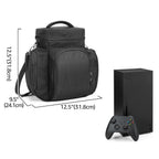 Trunab - Funda de transporte compatible con Xbox Series X, bolsa de juegos de viaje, color negro