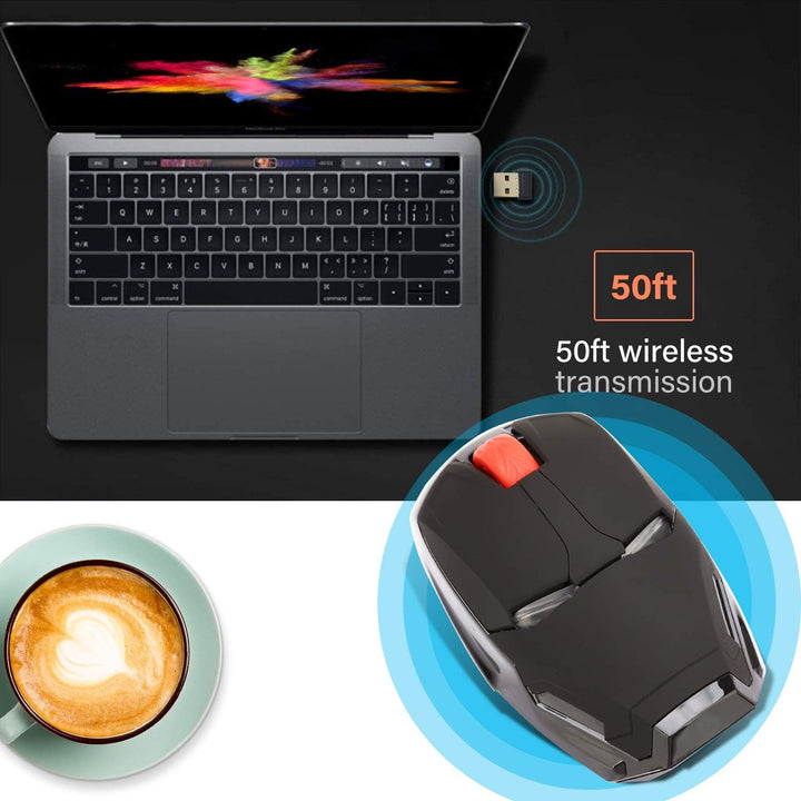 VSVABEFV Cool Mouse para laptop, mouse inalámbrico para juegos, rat...