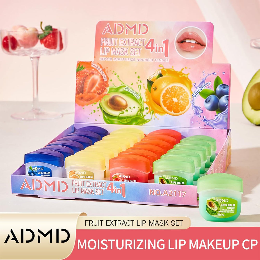 Paquete de 24 bálsamos labiales a granel surtidos de frutas para el...