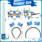 36 piezas de Hanukkah Party Favor Janucá Gafas Diadema Collar