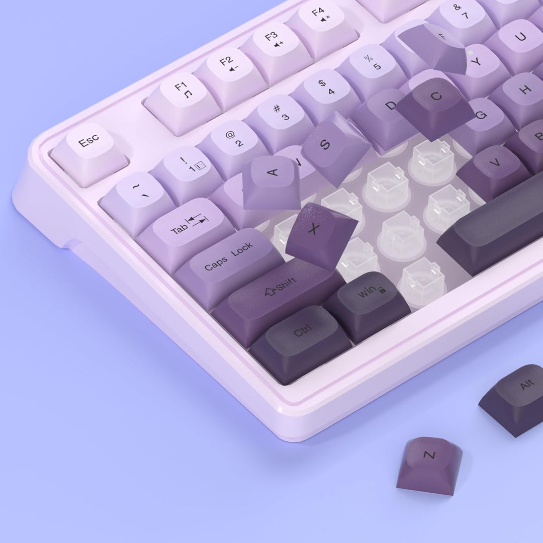 MageGee MageGee GK980 - Combo de teclado y mouse cremosos color mor...