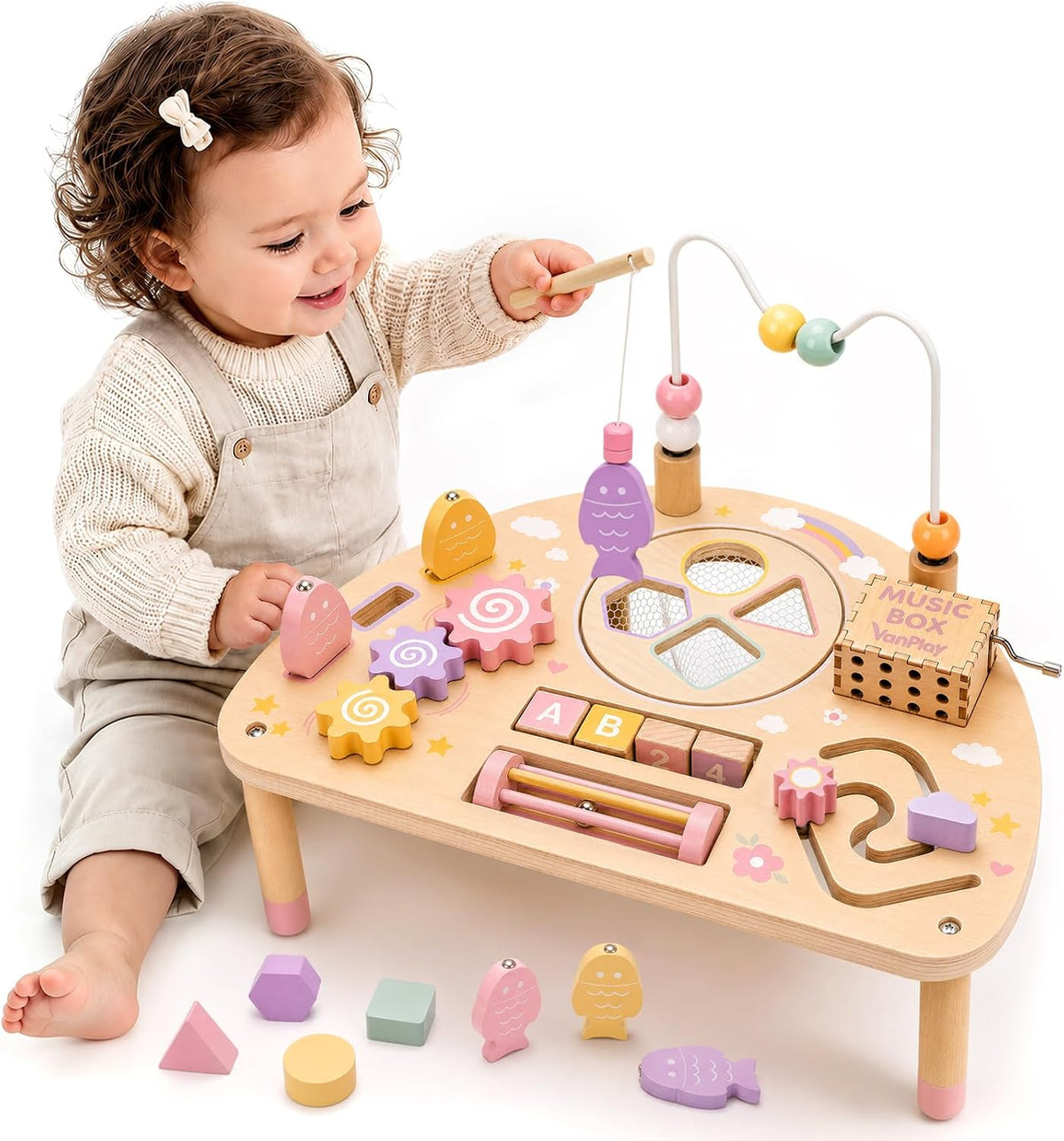 Vanplay Juguetes Montessori para regalo de niña de 1 a 2 años, primer