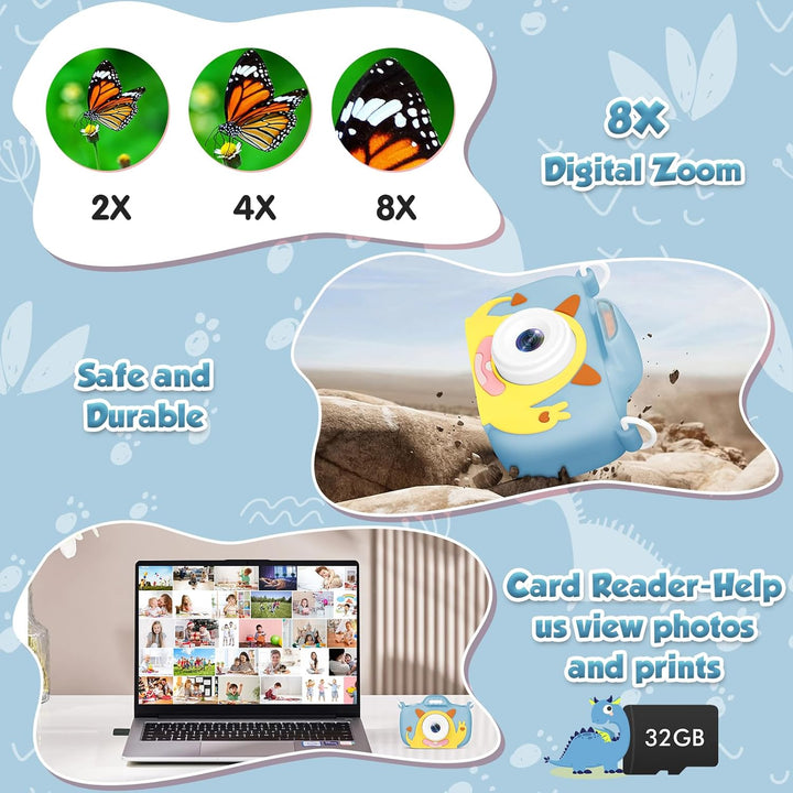 Cámara para niños con linterna y pantalla de 2.4 pulgadas, cámara p...