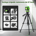Huepar Nivel láser autonivelante con trípode de 60 pulgadas de alto, 4x360