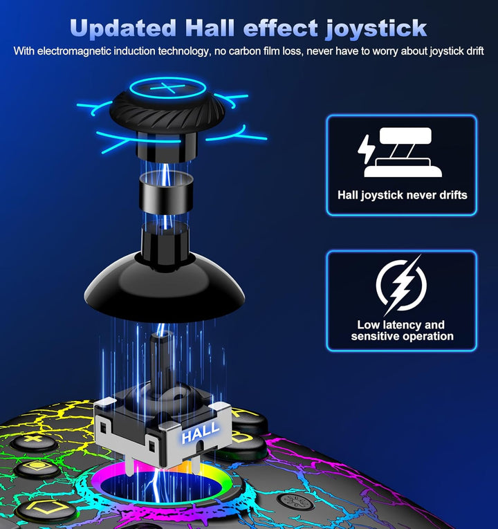 Hall Effect Switch Controller for Nintendo Switch\/Switch 2\/Lite\/...