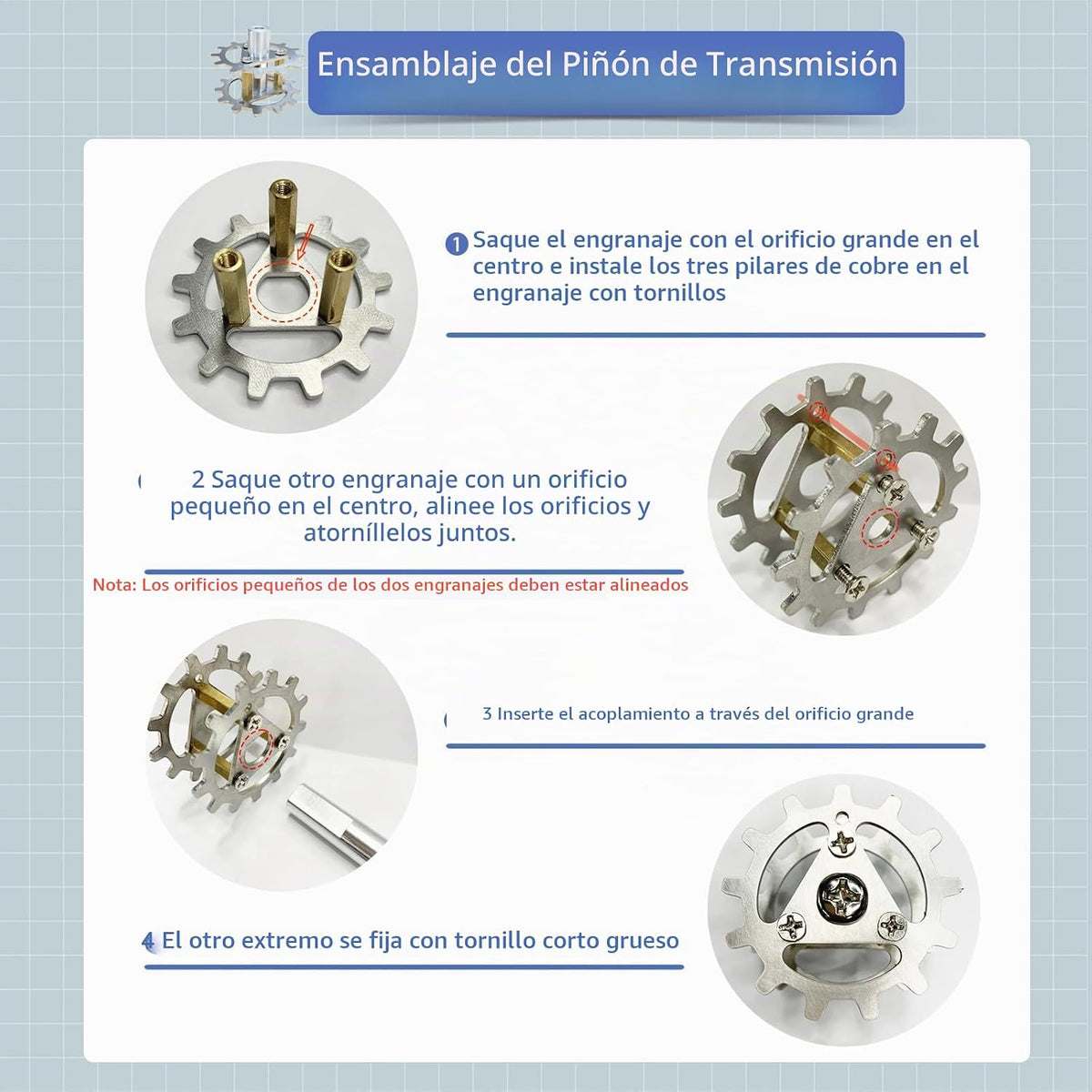 Kit de riel de tanque para robot de coche RC DIY con engranajes