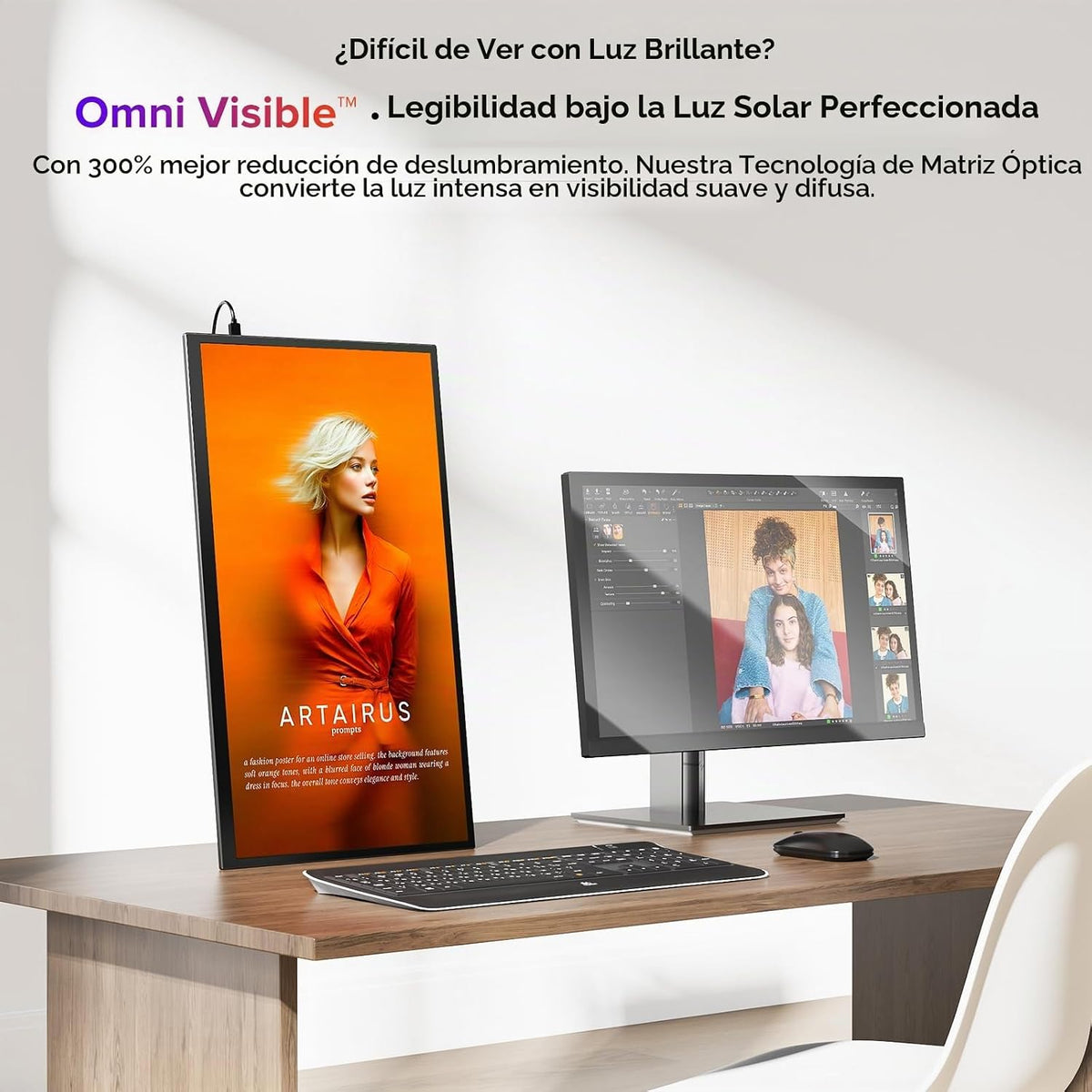 UPERFECT NxtLED™ Monitor portátil 18.5" 120Hz, pantalla profesi...