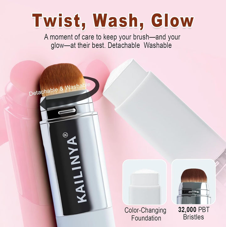 Base de maquillaje coreana que cambia de color 2 en 1, resistente a...