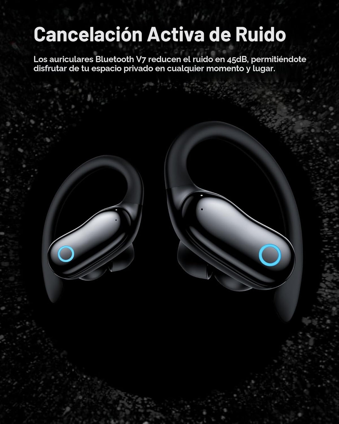 GNMN Auriculares inalámbricos con cancelación activa de ruido, repr...