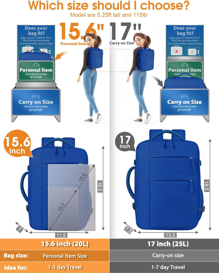 Mochila de viaje Capolo para mujeres y hombres, mochila impermeable...