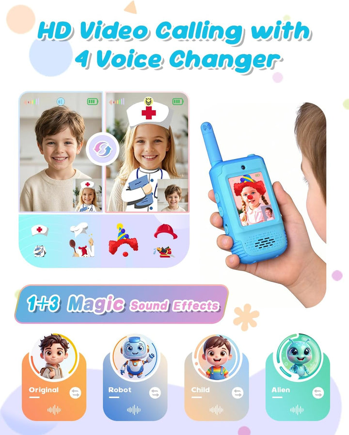 Walkie Talkies de video para niños, regalos de cumpleaños de Navida...