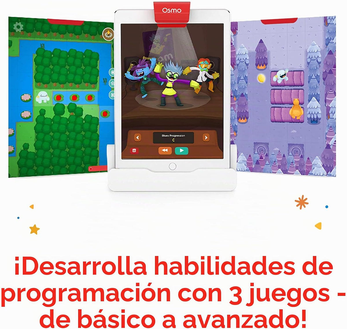 Osmo Paquete familiar de codificación, de 5 a 10 años, codificación para niños, 3 juegos, iPad/Fire