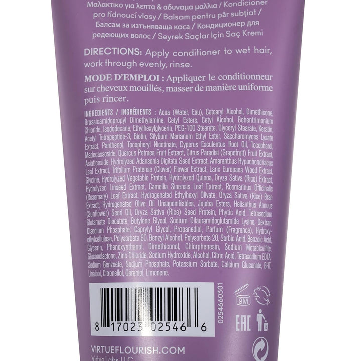 VIRTUE Acondicionador Flourish para cabello fino o adelgazante, pro...