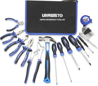 URASISTO Kit de herramientas para el hogar de 24 piezas para hombre...