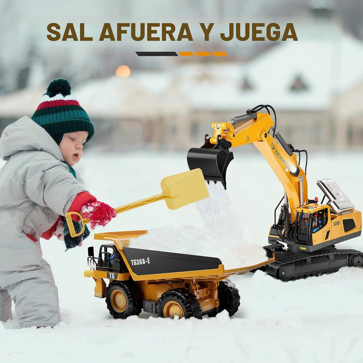 KIDMARKT Excavadora de juguete con control remoto para niños | Cami...
