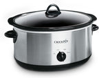 Crock-Pot Olla de cocción lenta manual de 7 cuartos de galón, tamaño familiar que sirve a más de 8 personas y se adapta a asados de 6 libras, gres extraíble con ajuste de calentamiento, apto para lavavajillas para una fácil limpieza, acero inoxidable