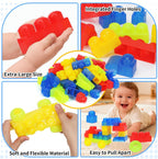 Bloques transparentes mega para niños pequeños de 1 a 3 bloques de