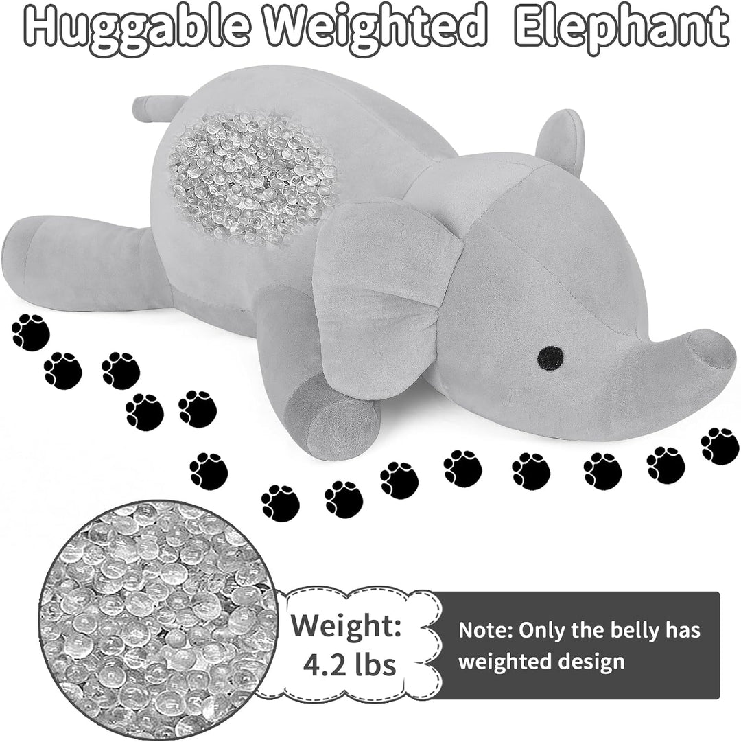 Animales de peluche con peso de elefante de 24 pulgadas, 4.2 libras...