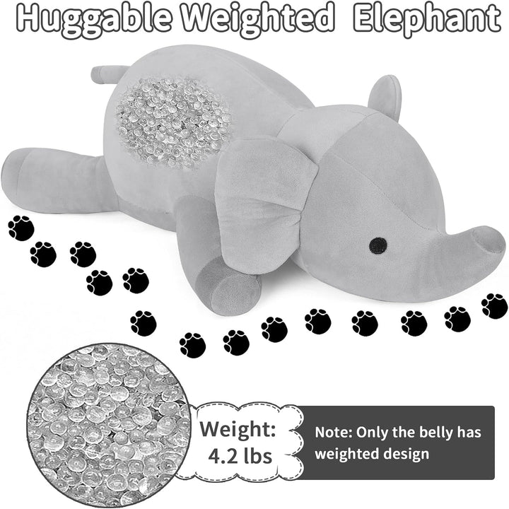Animales de peluche con peso de elefante de 24 pulgadas, 4.2 libras...