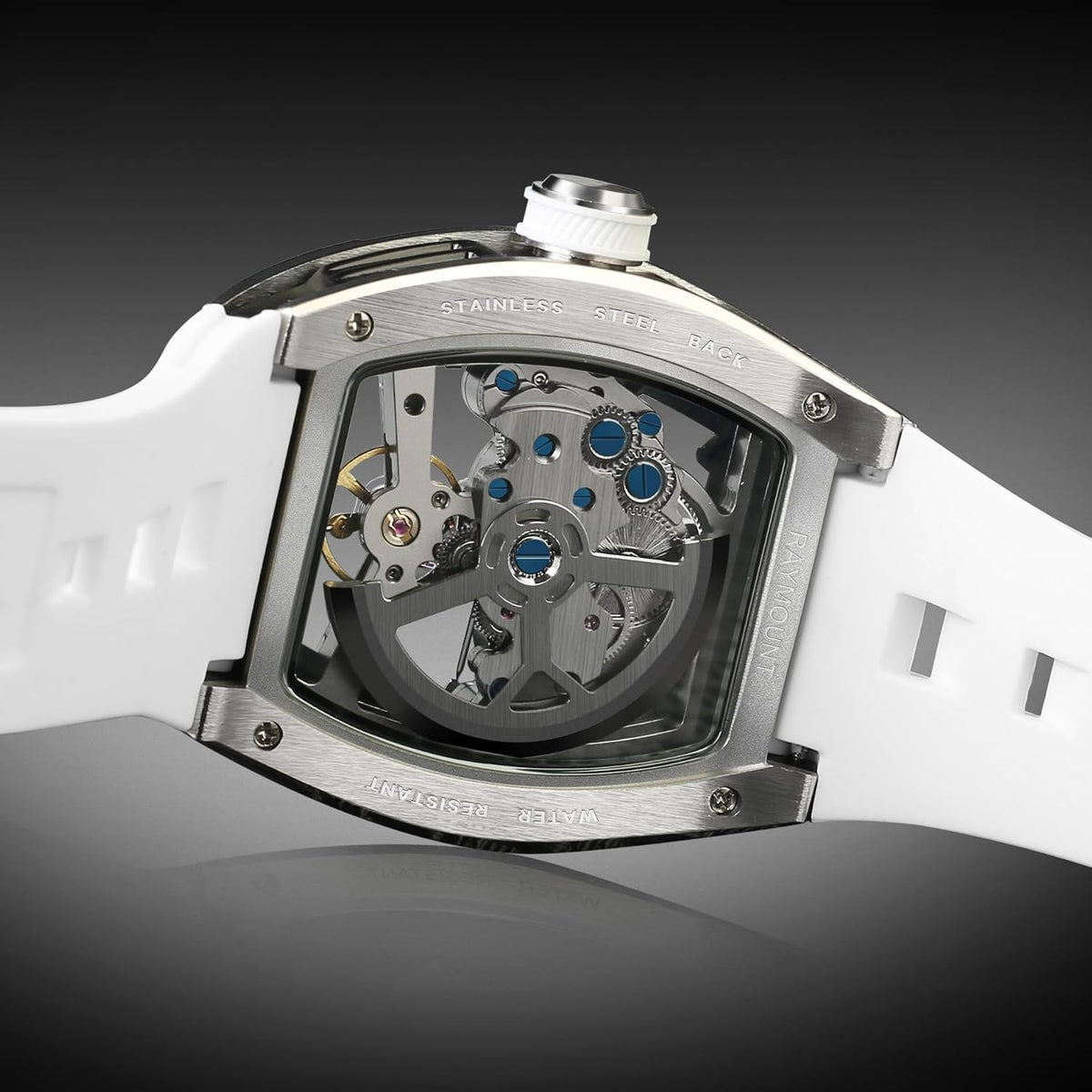 FORSINING Reloj automático para hombre con movimiento mecánico, esfera de esqueleto