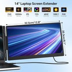 FEZOBR Extensor de pantalla para laptop, monitor ultrafino de 14 pu...