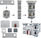 310 piezas/set Juego de figuras de acción de caballeros de castillo piratas medievales con castillo, soldado de juguete, catapulta, ballesta de asedio, cofre del tesoro (juego de castillo con