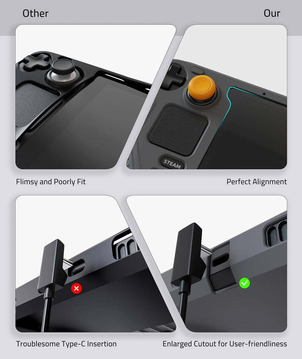 Syntech Funda protectora de silicona para Steam Deck OLED y LCD - Gris