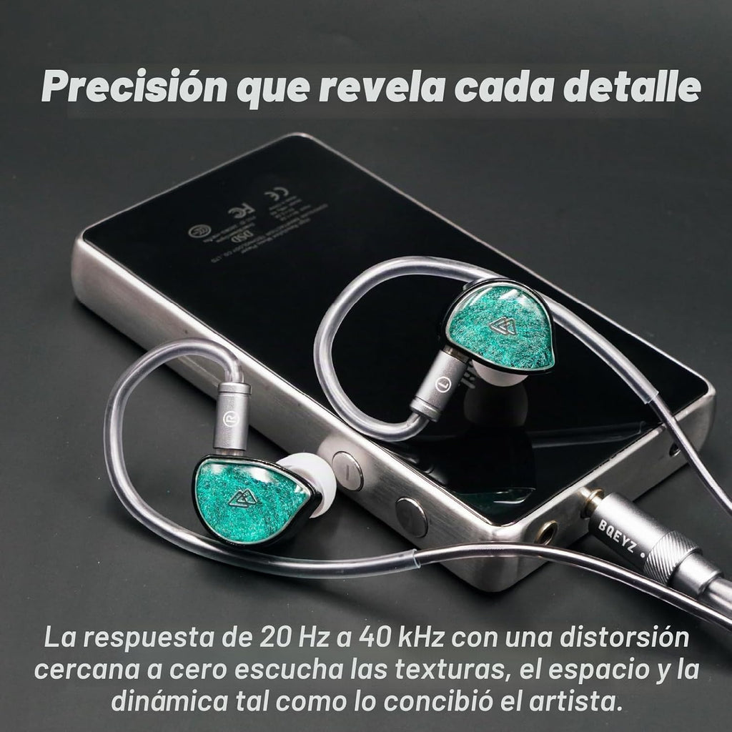 BQEYZ NI - Monitor de oído con cable, auriculares para juegos con enchufes