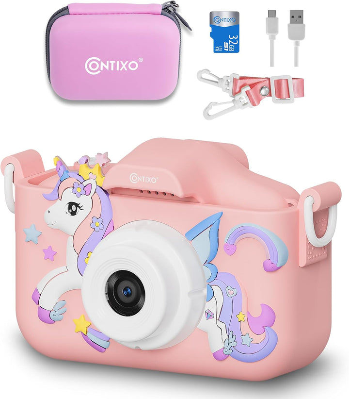Contixo KC3A - Cámara digital para niños, cámara infantil de 1080P...