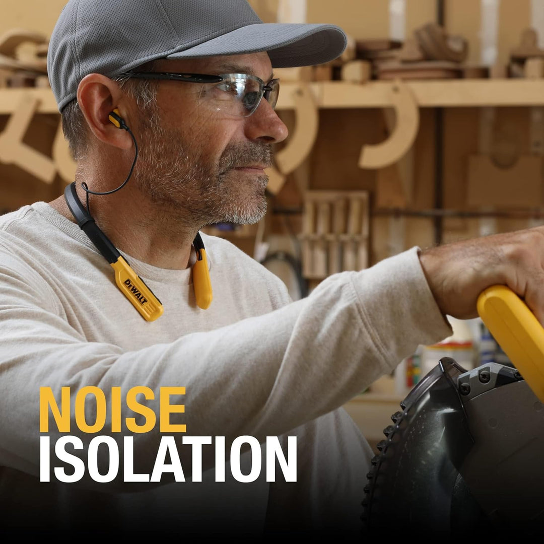 DEWALT Auriculares Bluetooth de Servicio Pesado con Banda para el C...