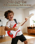 UST-70 - Kit de guitarra eléctrica para niños con amplificador, primera guitarra ideal para principiantes, guitarra ligera de 30 pulgadas para niños y niñas, divertido regalo de música para