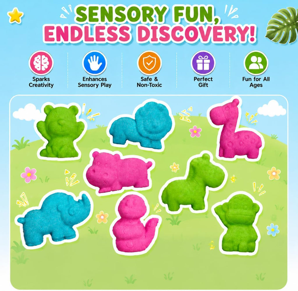 Cubo sensorial sensorial Dino & Ocean con arena de juego