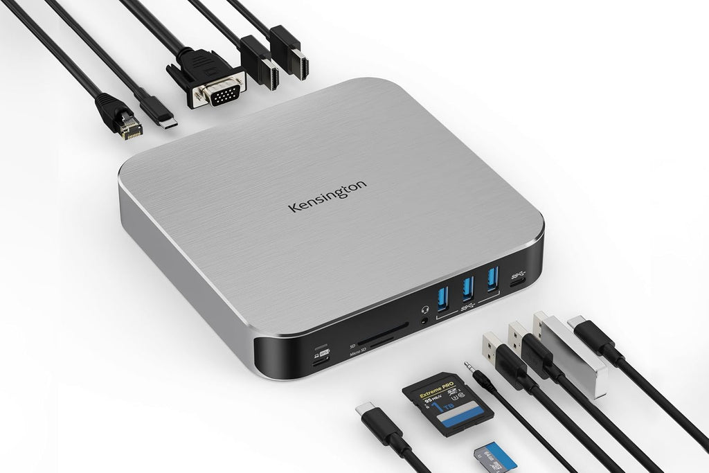 Kensington AD220S3 USB-C Triple Video Mobile Dock K31343WW, Plata