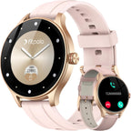 Fitpolo - Reloj inteligente para mujer con Android y iPhone (2 bandas