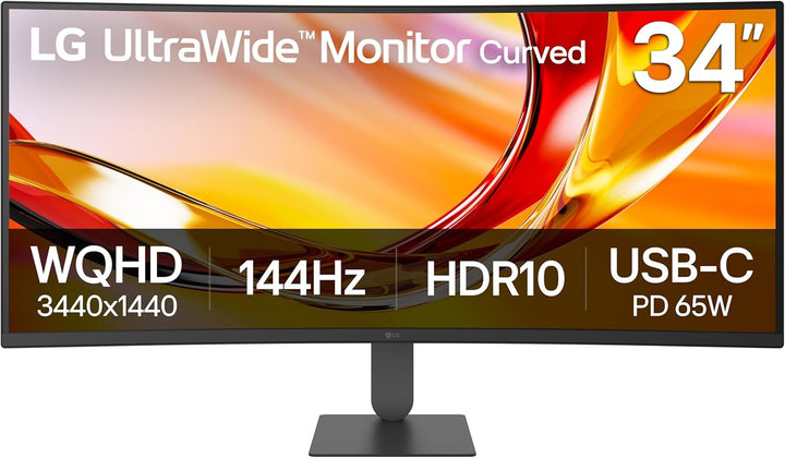 LG 34U640B-B Monitor de computadora profesional curvo ultra ancho d...